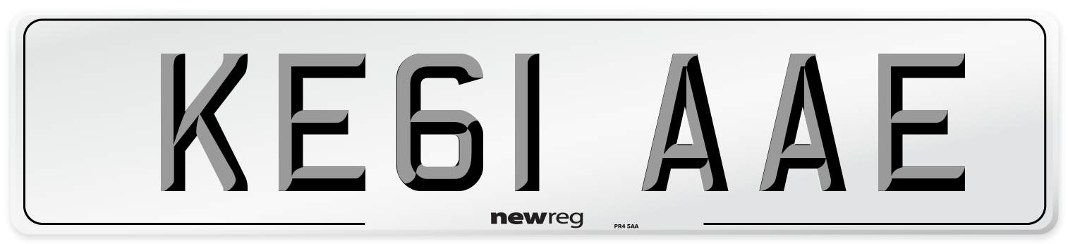 KE61 AAE Number Plate from New Reg